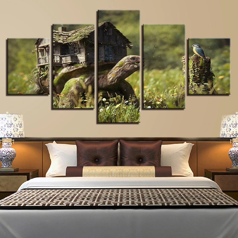 Decor Home Living Room Wall Art HD Prints Frame 5 Pieces Abstract Skull And Starry Sky Paintings Posters Modular Canvas Pictures | Дом и сад