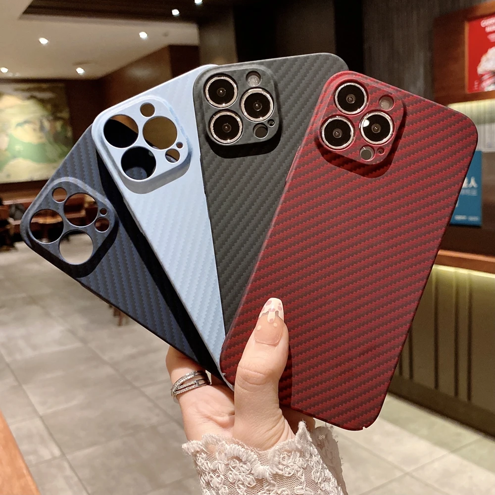 Модный кевларовый чехол из углеродного волокна для iPhone 13 12 Pro Max XR X XS 11