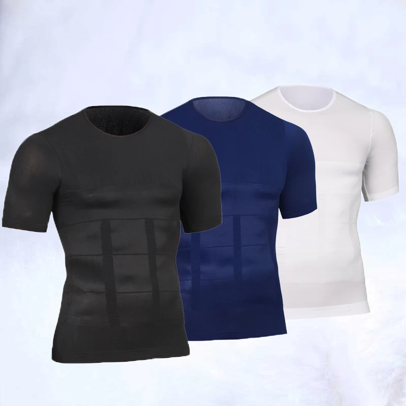 

For Corrector Compression Body building Fat Burn Chest Tummy Shirt Corset Mens Slimming Shaper Posture Vest Male Belly Abdomen