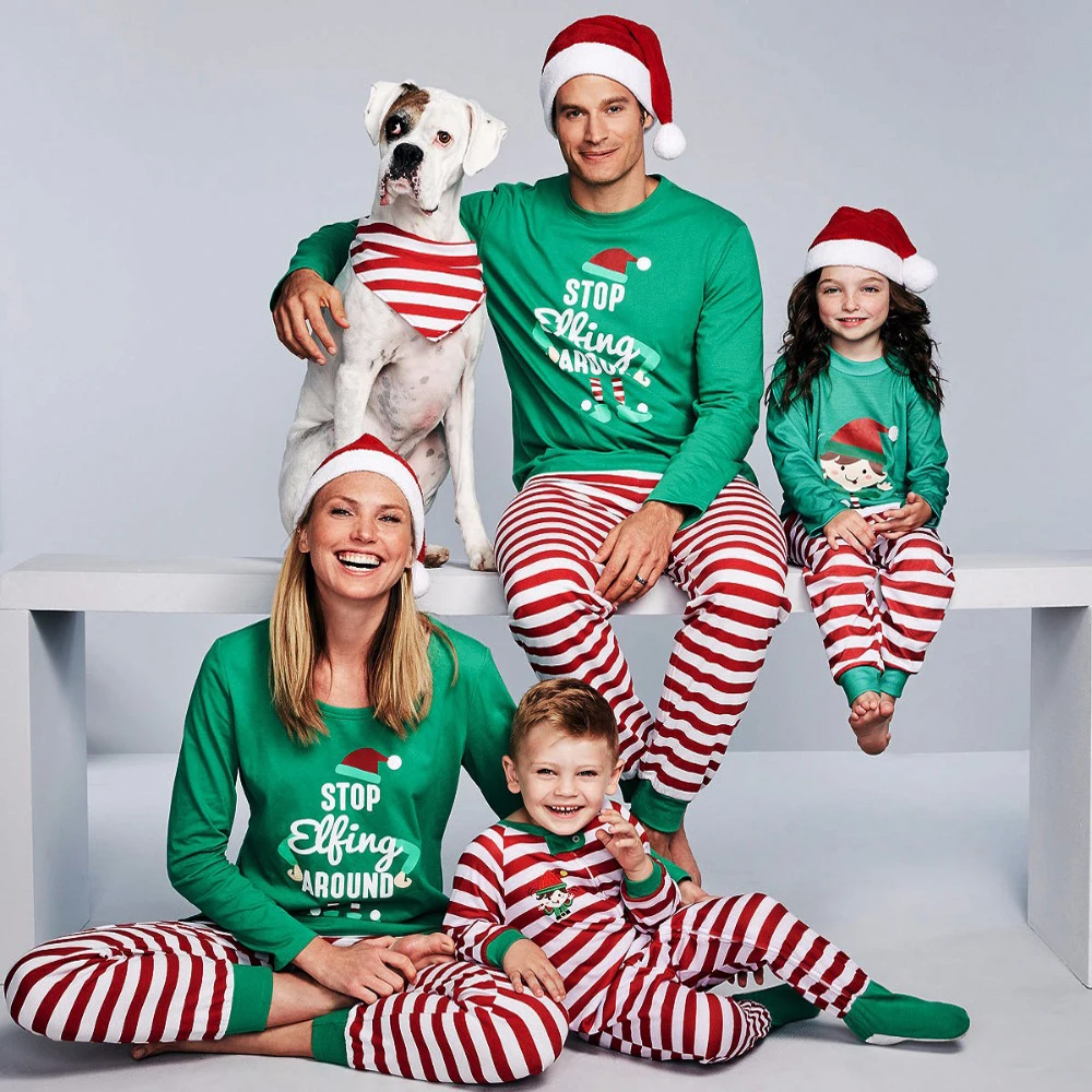 Conjunto de pijamas familiares de Navidad, a juego para niños y adultos, Pelele de Navidad, ropa de dormir familiar|Trajes iguales de familia| - AliExpress