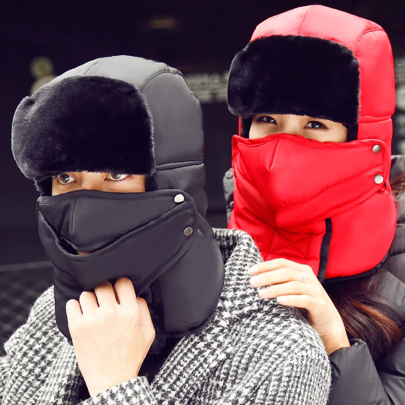Northeast Лыжная Ветроустойчивая холодная шапка мужская зимняя ушанка корейский стиль Женская уличная велосипедная шапка Толстая теплая шапка