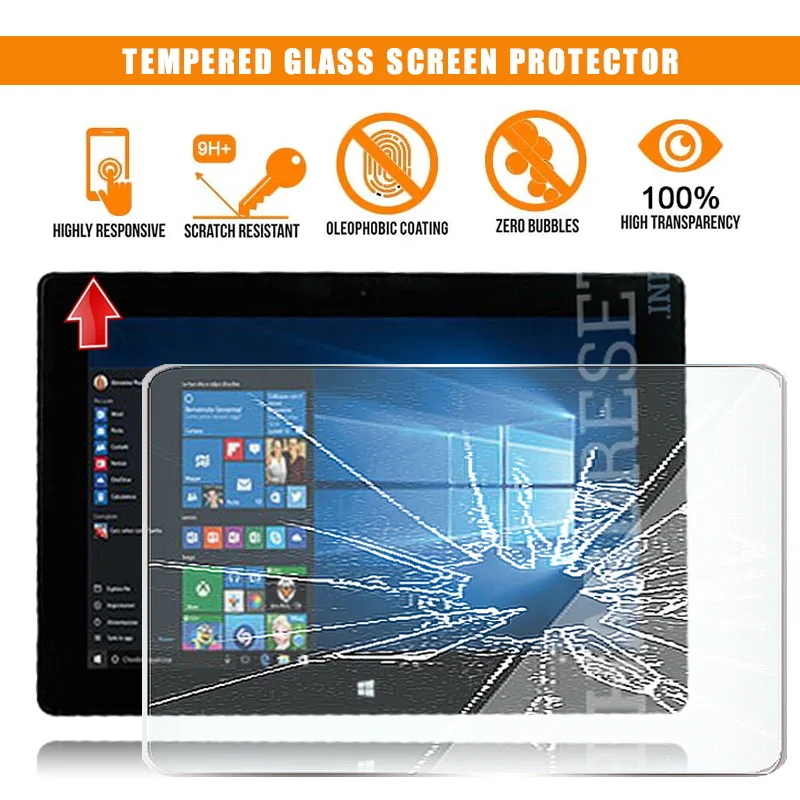 

For MEDIACOM WinPad X121 10.1" Tablet Tempered Glass Screen Protector 9H Premium Scratch Resistant Anti-fingerprint Film Cover