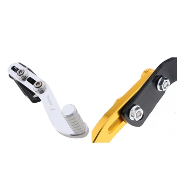 

Aluminium CNC Folding Gear Shifter Shift Lever Rear Brake Foot Shift Pedal for Motorbikes Dirt Bike, Golden+Silver
