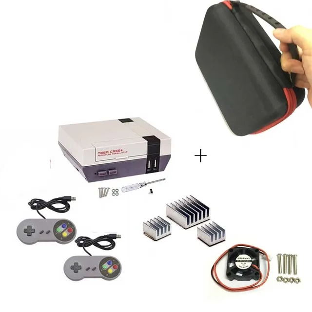 1 комплект мини-чехол NESPI для Raspberry Pi 3 2 B+ NES Classic Mini для RetroPie Raspberry Pi 3/2/B - Цвет: Kit C