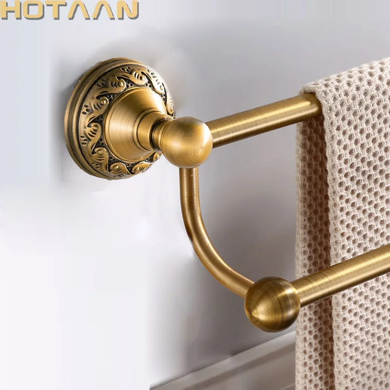 Antique Brass Bathroom Towel Holder Single Towel Bar Rack Solid Aluminium Rail 30/40/45/50/60cm Bathroom Accessories towel rack,towel holder,bathroom facilities
