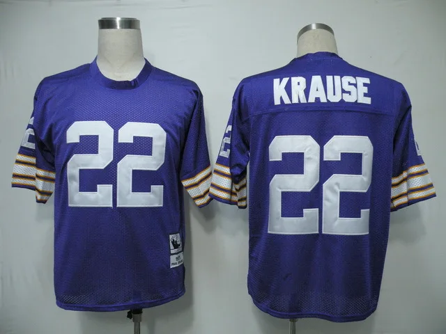 Фиолетовый Stitiched, Minnesota s, Paul Krause, Fran Tarkenton, Alan Page, Throwback Jersey - Цвет: Фиолетовый