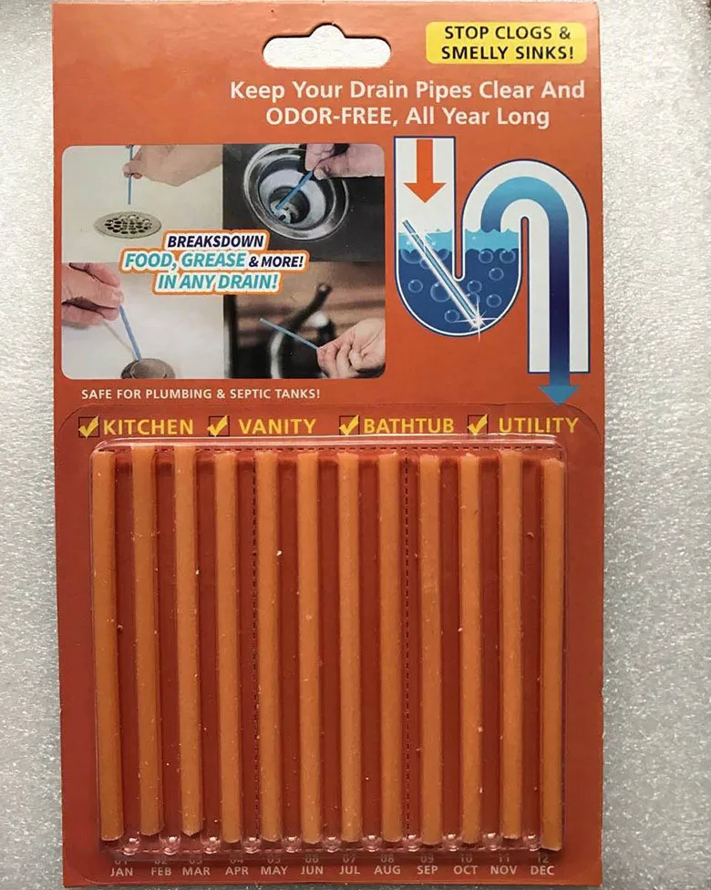 Sani Cleaning Sticks Keep Your Drains Pipes Clear The Kitchen Toilet Bathtub Drain Cleaner Sewer Cleaning Rod Convenient Sewer