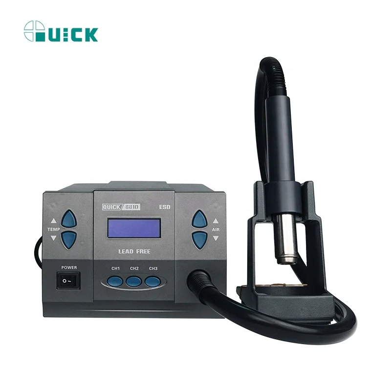 Quick 881D 110V/220V Rework Station 1300W 861DW Flagship Edition BGA Soldering Hot Air super power | Инструменты
