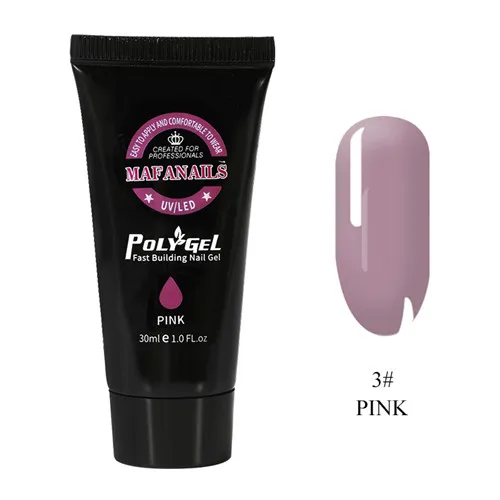 color 3 pink 30 мл в 1, полигель для быстрого наращивания ногтей, гель для наращивания ногтей, быстрое наращивание ногтей 30 мл, камуфляж, УФ/светодиодный полигель - Цвет: color 3 pink