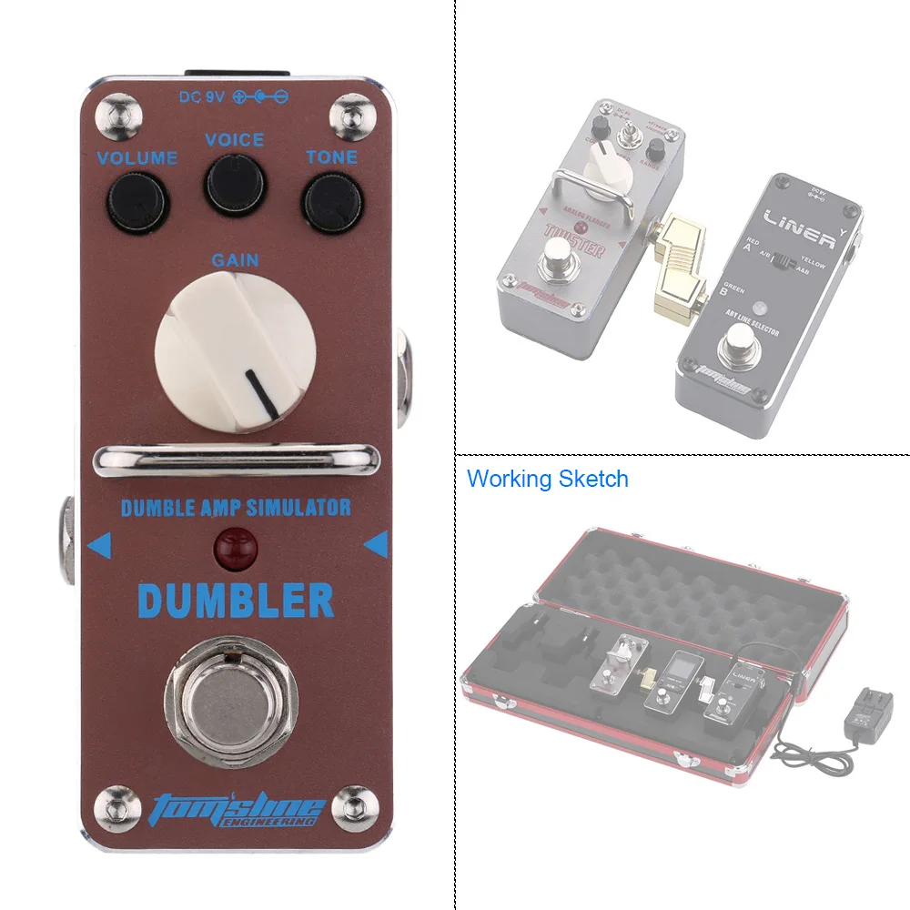 Арома ADR-3 Dumbler Amp Simulator мини одна педаль эффектов для электрогитары с истинным обхода