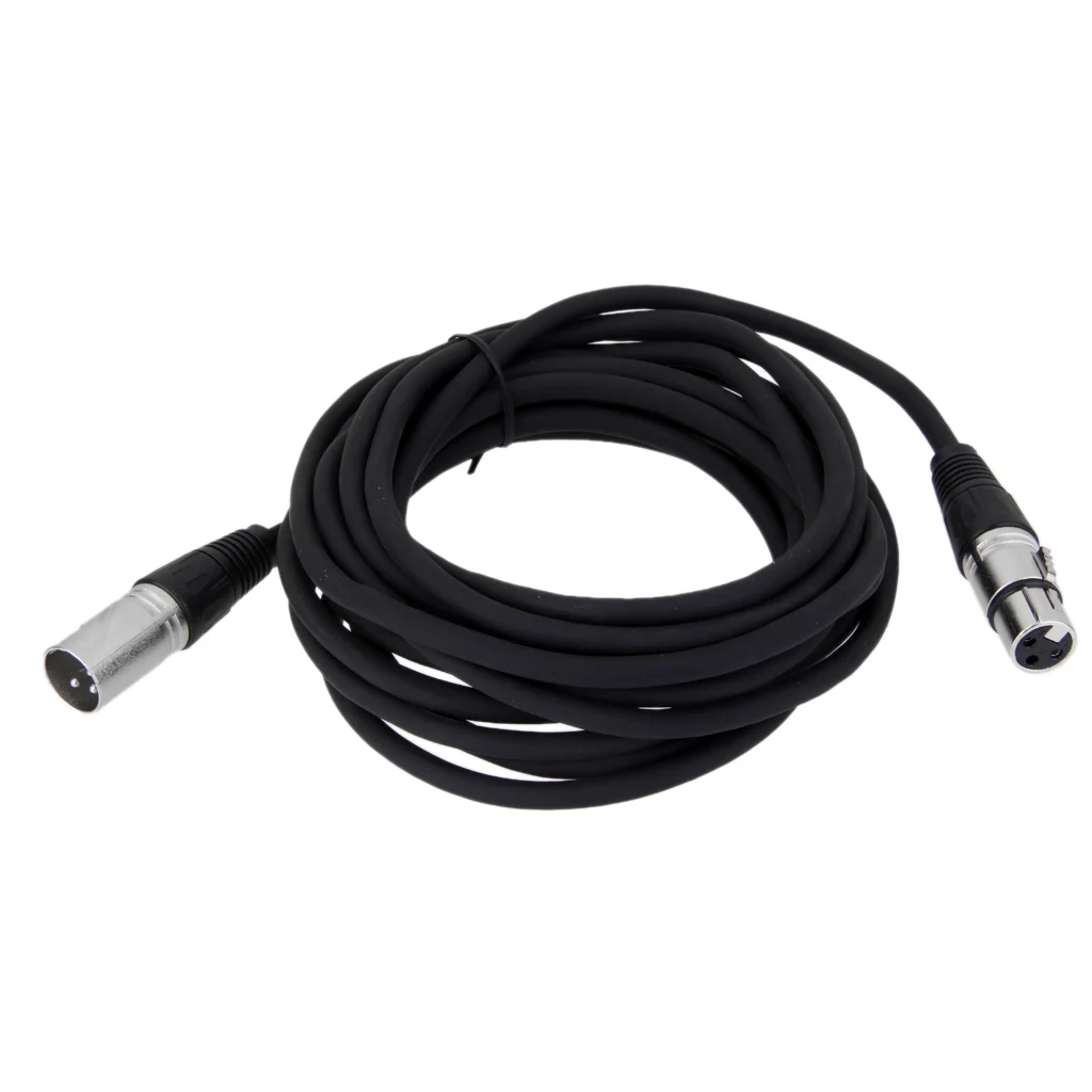 XLR кабель для мужчин Женский баланс 3pin микрофонный экранированный микрофонный аудиокабель 5 м