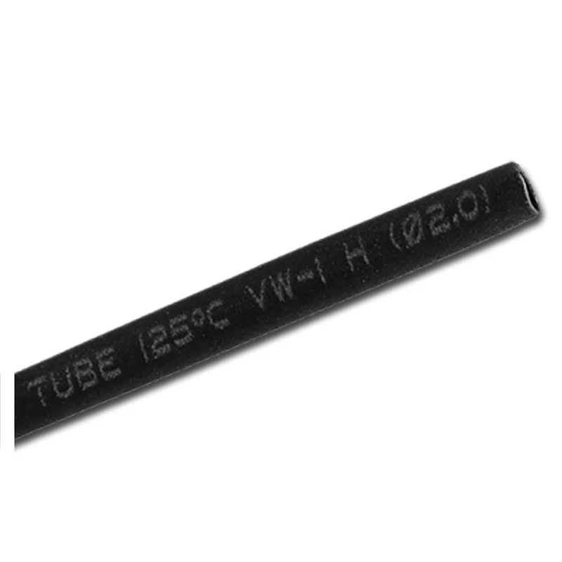 

2mm 2:1 Black Polyolefin Insulation Heat Shrink Tubing 6M