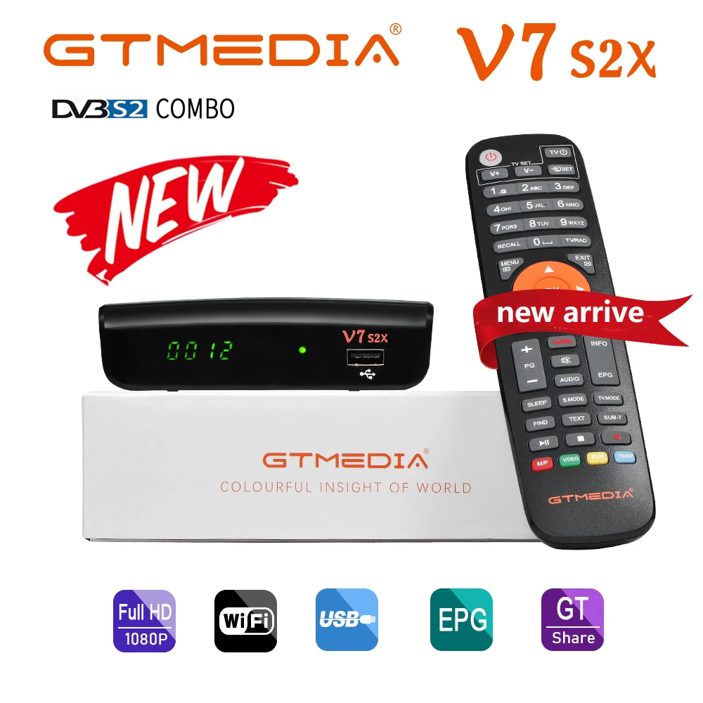Горячая Распродажа спутниковый телевизионный ресивер Gtmedia V7 S2X hd рецептор Поддержка DVB S2 декодер обновления
