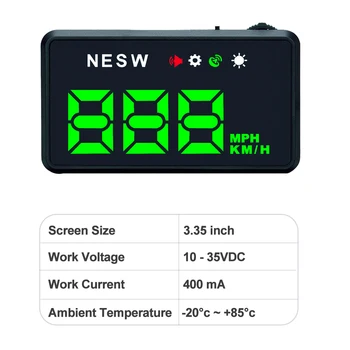 

Tired HUD head-up display Warning Alarm Car Digital Speedometer Head Up Display Overspeed