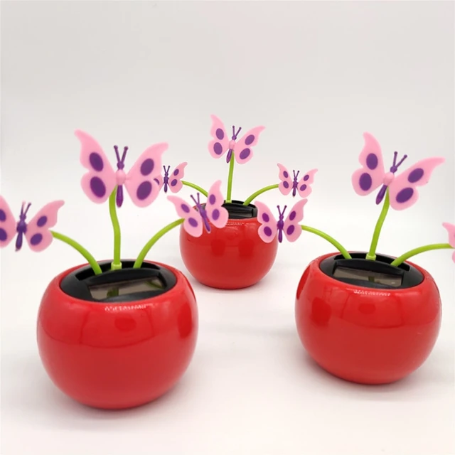 Decoration Gift Solar Powered Dancing Flower Dancer Toy Car Decoration for Car Dashboard Office Desk Ornaments 2