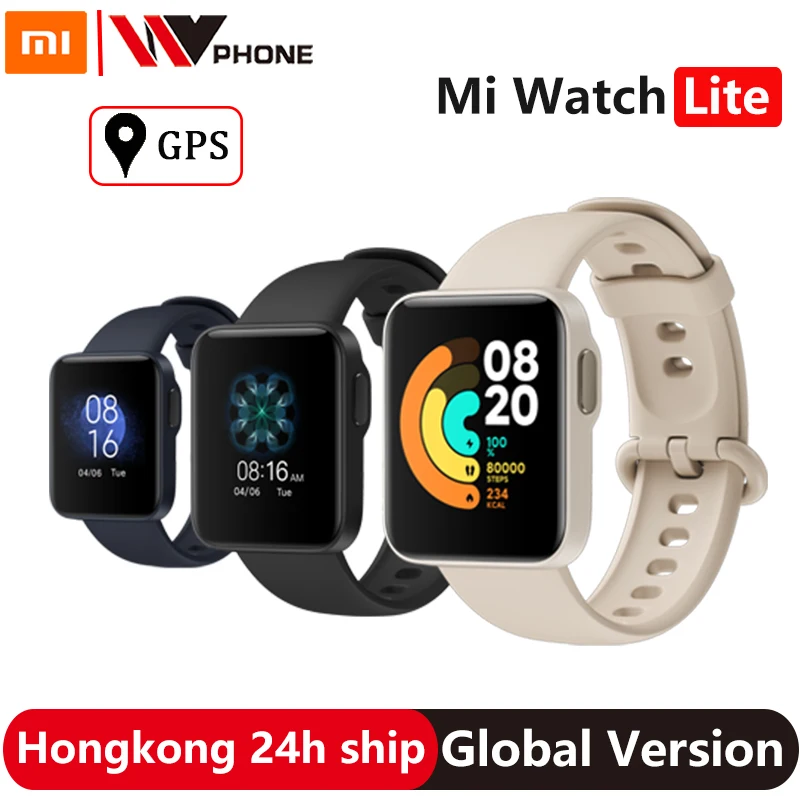 Смарт-браслет Xiaomi Mi Watch Lite фитнес-трекер с GPS и пульсометром 1 4 дюйма будильник