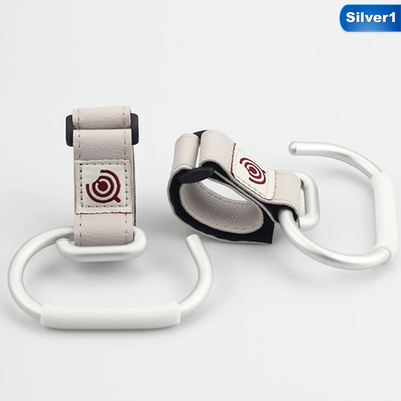 1 шт. стиль детская коляска аксессуары крючок многофункциональная детская коляска ПУ кожа сплав рама крюк - Цвет: SV1