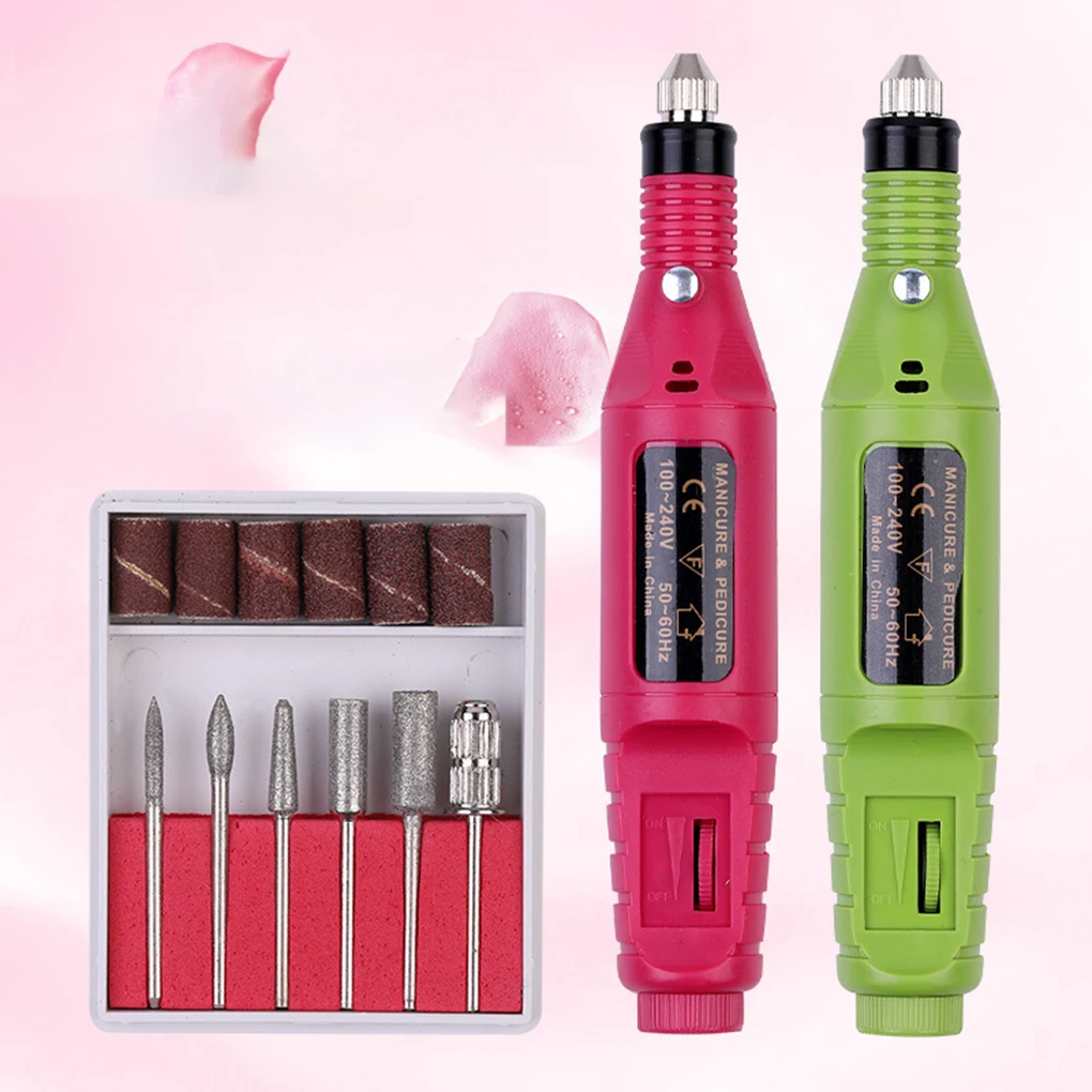 

7 In 1 Professional Electric Manicure Machine Pedicure Nail Drill Bits Kit Nail File Art Tools Nail Machine Equipments
