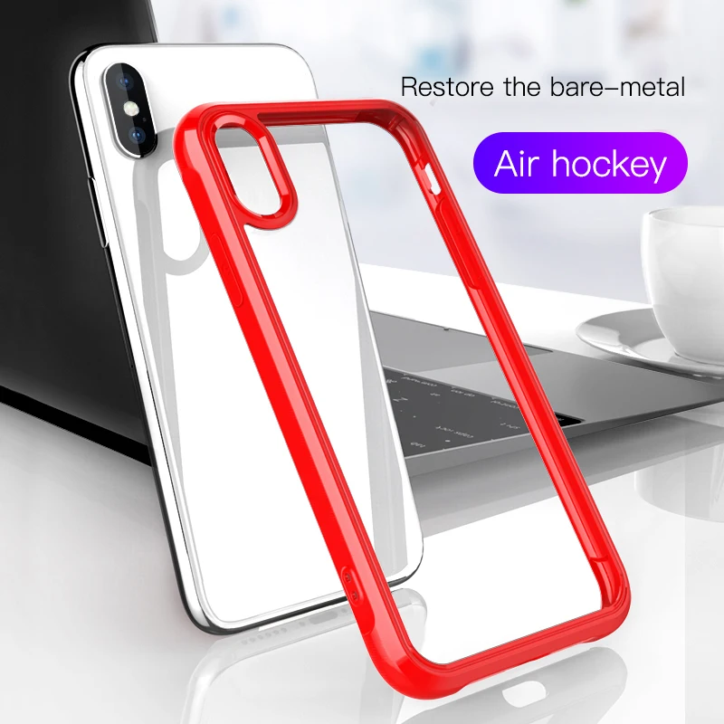 

For iPhone 8 Hard PC+ Soft TPU Cover For iPhone 7 8 6s Plus X XS Max XR Case Cases Phone Shell Fashion Slim Colorful Frame Clear