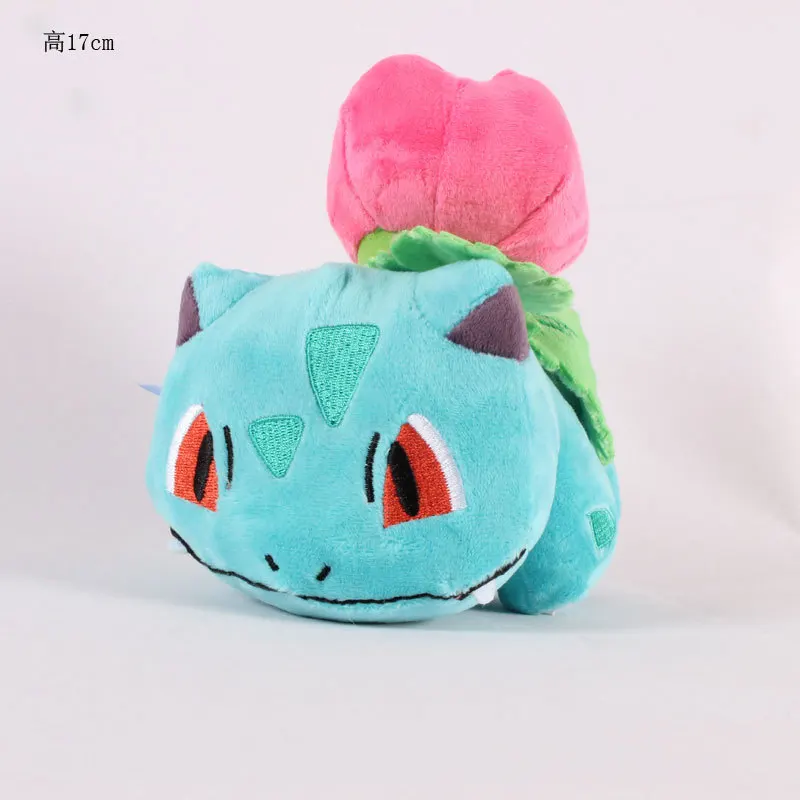 39 Styles15-25cm Пикачу аниме плюшевая кукла Mewtwo aerodactil Raichu мягкая плюшевая игрушка Peluche Рождественский подарок для детей - Цвет: 17cm Venusaur