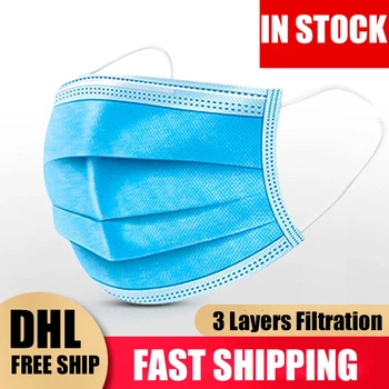 

3 Laye Dust Mask Dust Protection Masks Disposable Face Masks Elastic Ear Loop Disposable Dust Filter Safety Mask