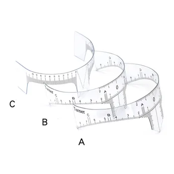 

Reusable Semi Permanent Eyebrow Stencil Sticker DIY Eyebrow Guide Ruler For Women Microblading Measure Ruler Eye Makeup Tools
