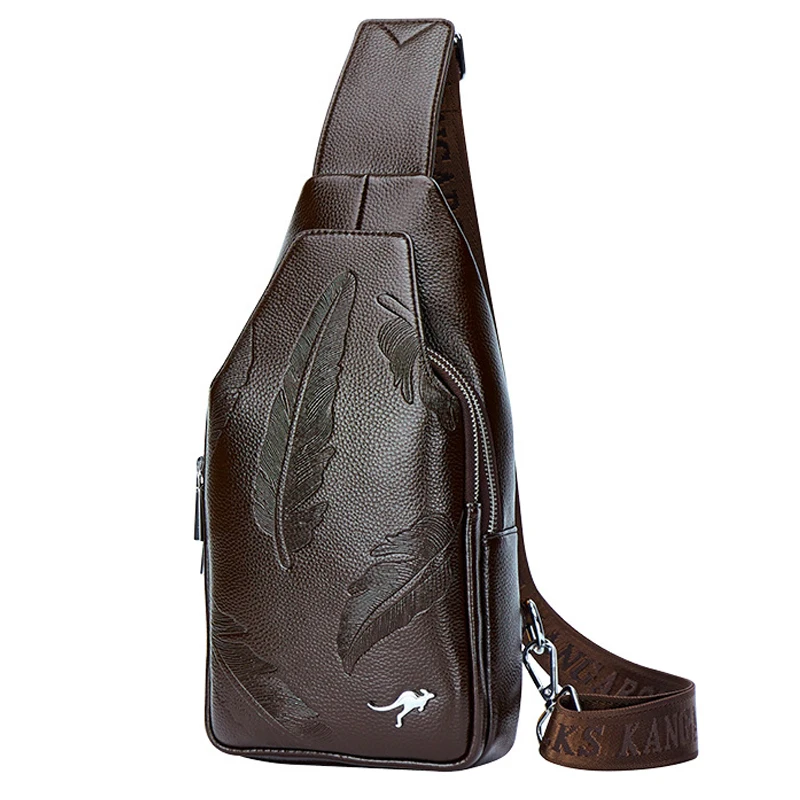 Роскошная брендовая нагрудная сумка для мужчин через плечо сумки через плечо Theftproof слинг кожаная нагрудный сумка мужской наплечный мешок поясная сумка