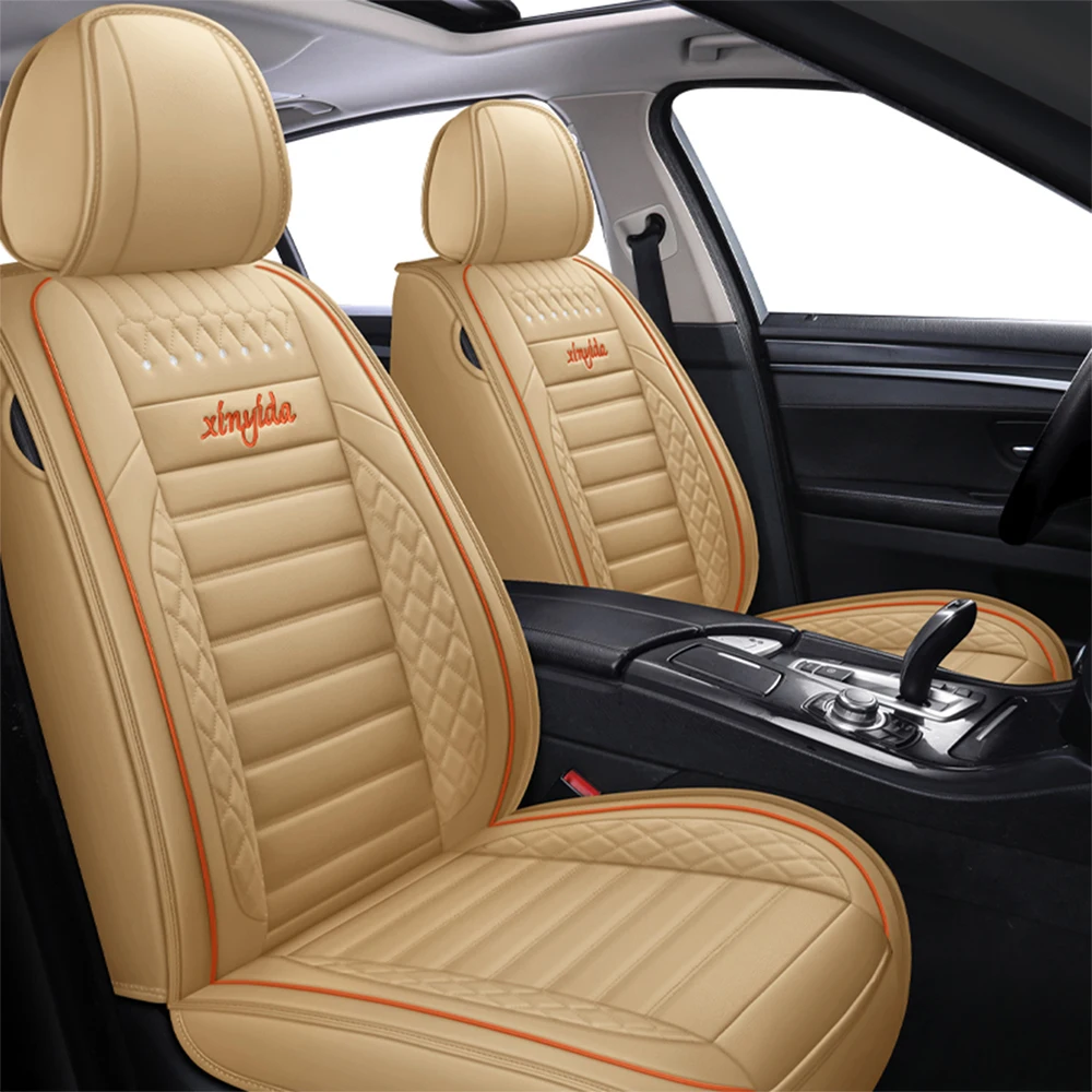 Leather Car Seat Cover for Volkswagen polo 9n polo sedan 6r touareg passat  b3 Golf 7 caddy Tiguan Seat Covers Auto Accessories