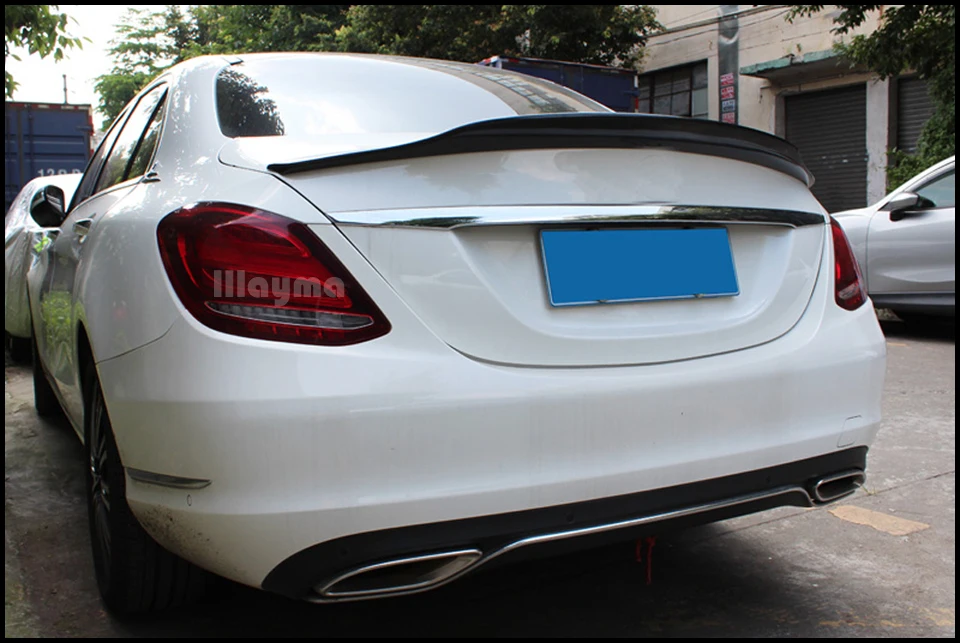 Для benz c class sedan c200 c220 c250- дизайн psm углеродного волокна задний спойлер багажника для губ w205 cf Стайлинг спойлер крыло