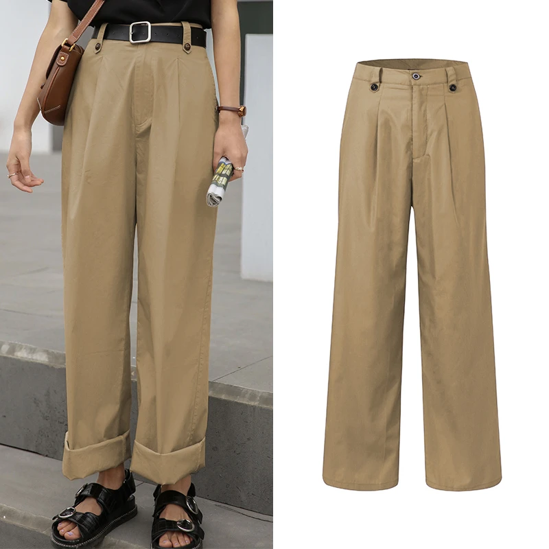 plus size khaki trousers