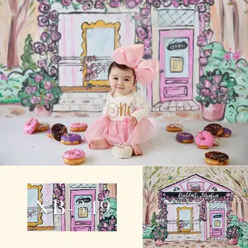 

ballet studio backdrop for photography newborn baby background for photo studio Ballet children birthday party cakes donuts
