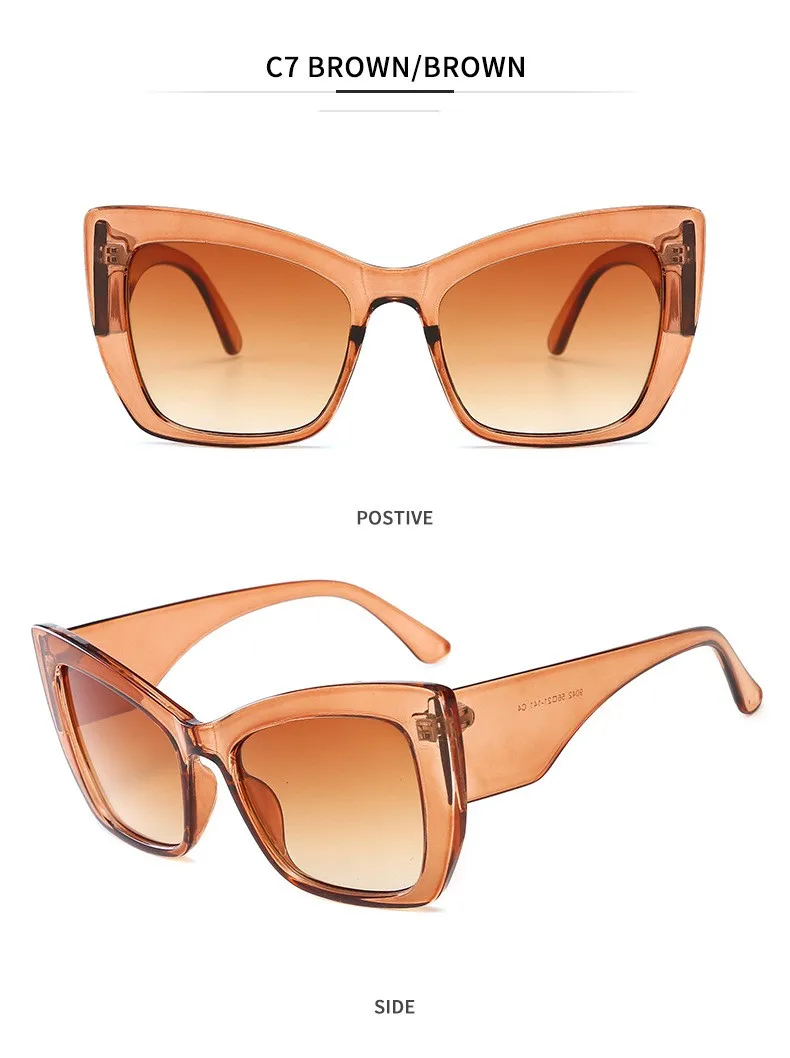 Роскошные трендовые ретро очки кошачий глаз, высококачественные солнцезащитные очки, женские солнцезащитные очки для улицы