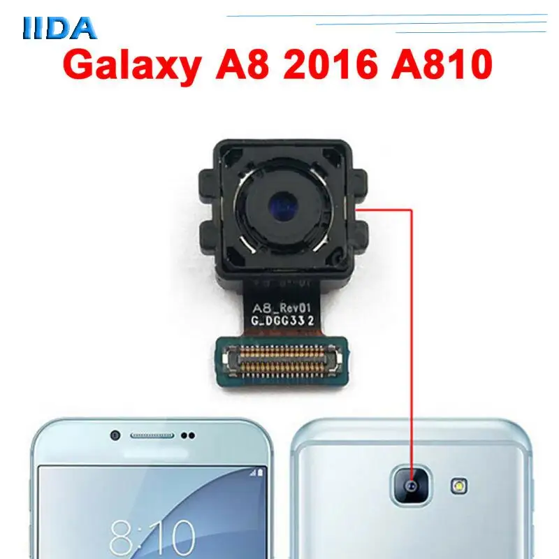 Для Samsung Galaxy A8 SM-A810 основной задней камеры OEM модуль гибкий кабель для объектива |