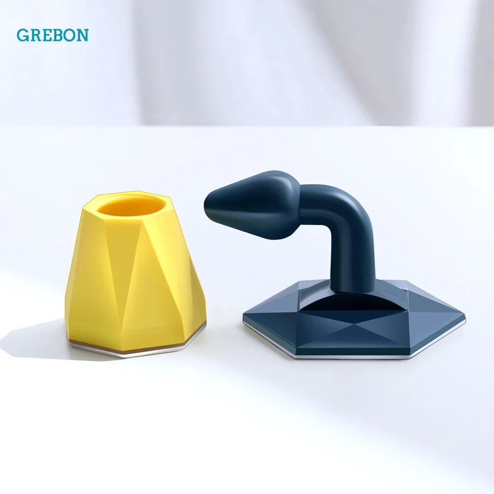 silicone door stopper rubber floor holder for door against impact 3m double-side tape wall protection anti-Collision bumper