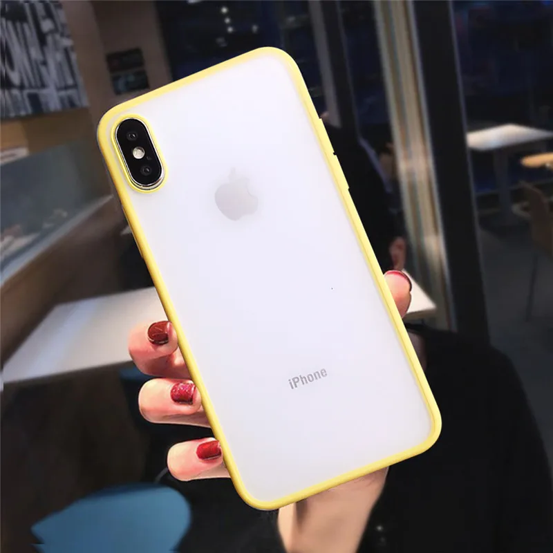 Прозрачный Силиконовый противоударный бампер чехол для iPhone X XS XR XS Max 8 7 6 6S Plus матовый прозрачный защитный чехол
