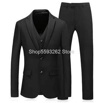 

Long Term Do Goods Suit Suit Three-piece Set Male Business Leisure Groom Marriage Dress Suit 8610
