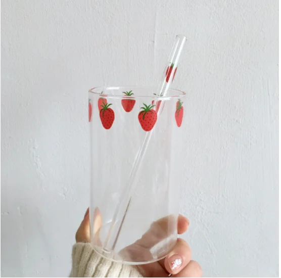 with straw