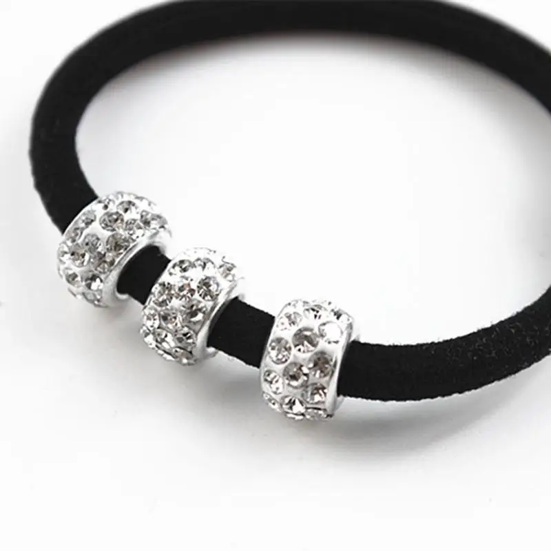 1 шт. Модный женский портативный милый черный эластичный со стразами ободок для
