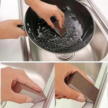 

1/3/5pcs Strong Magic Sponge Alumina Emery Cleaning Brush Dish Bowl Washing Sponge Kitchen Pot Pan Window Glass clean tools