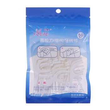 

50pcs/lot Dental Flosser Oral Hygiene Dental Sticks Dental Water Floss Oral Teeth Pick Tooth Picks ABS Floss with Portable Case