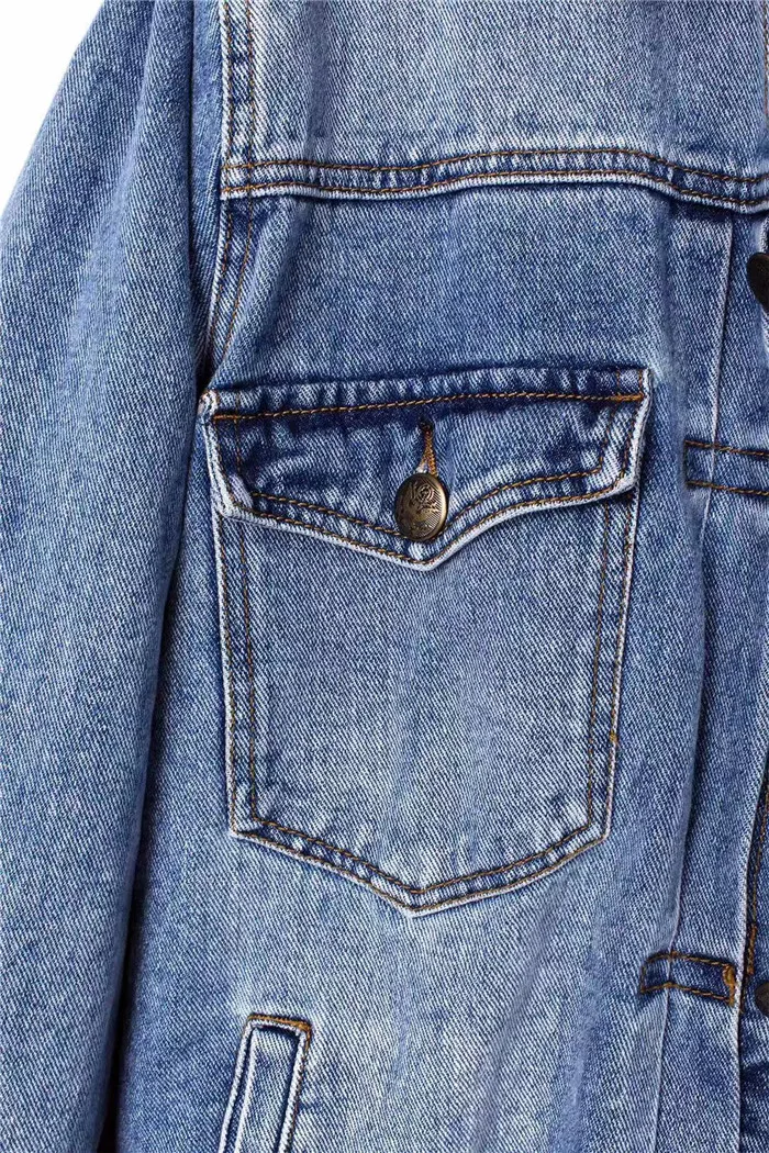 real fur coat Winter Jacket Women Coat Real fox Fur lined denim jacket Parka back letter print