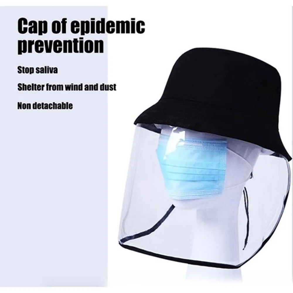 Multi-function Protective Cap Coronary Virus Protective Hat Protective Cap Anti-Saliva Splash Anti-Spitting Mask Face Cover Cap