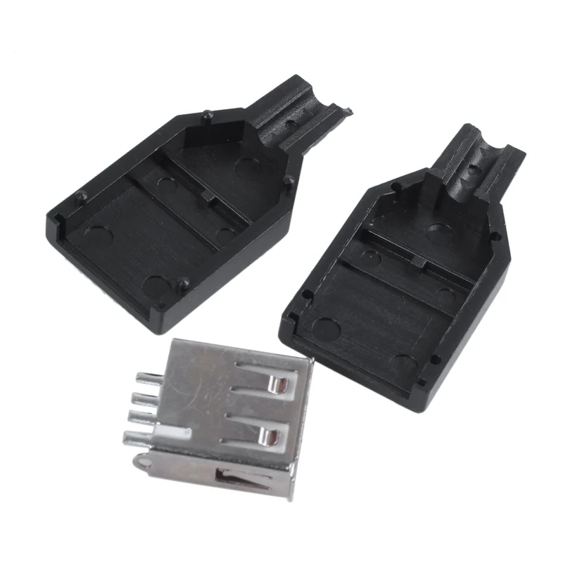 Черный пластиковый цветной дизайн, USB 2,0 jack адаптер разъема 4 шт
