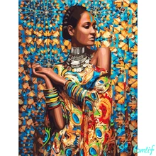 DIY, Полная площадь, алмазная вышивка, Африканская женщина фото на заказ, алмазная живопись, вышивка крестом, 3D, Алмазная мозаика, Декор 5