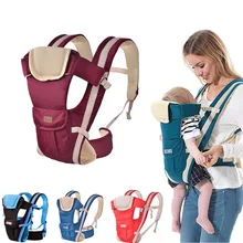 Детский рюкзак-кенгуру из хлопка 4 в 1, рюкзак-слинг для младенцев, дышащий рюкзак-кенгуру, Хипсит, подтяжки для детей