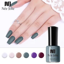NEE JOLIE 8 мл УФ-гель для ногтей голографический блеск серый кофе серия замочить от Гель-лак для нейл-арта лак маникюр дизайн