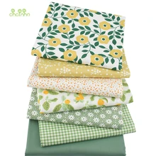 Chainho, 7 шт., Цветочная серия, печатная твиловая, хлопковая ткань, Лоскутная Ткань для DIY шитья стеганого материала для малышей и детей, 40x50 см