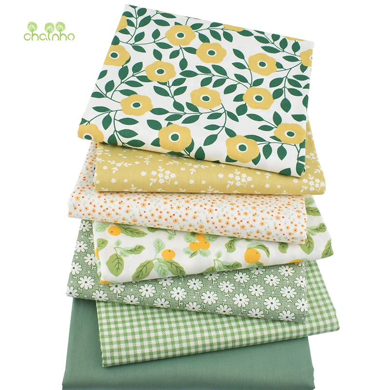 

Chainho,7pcs, Floral Series,Printed Twill Cotton Fabric,Patchwork Cloth For DIY Sewing Quilting Baby&Children's Material,40x50cm