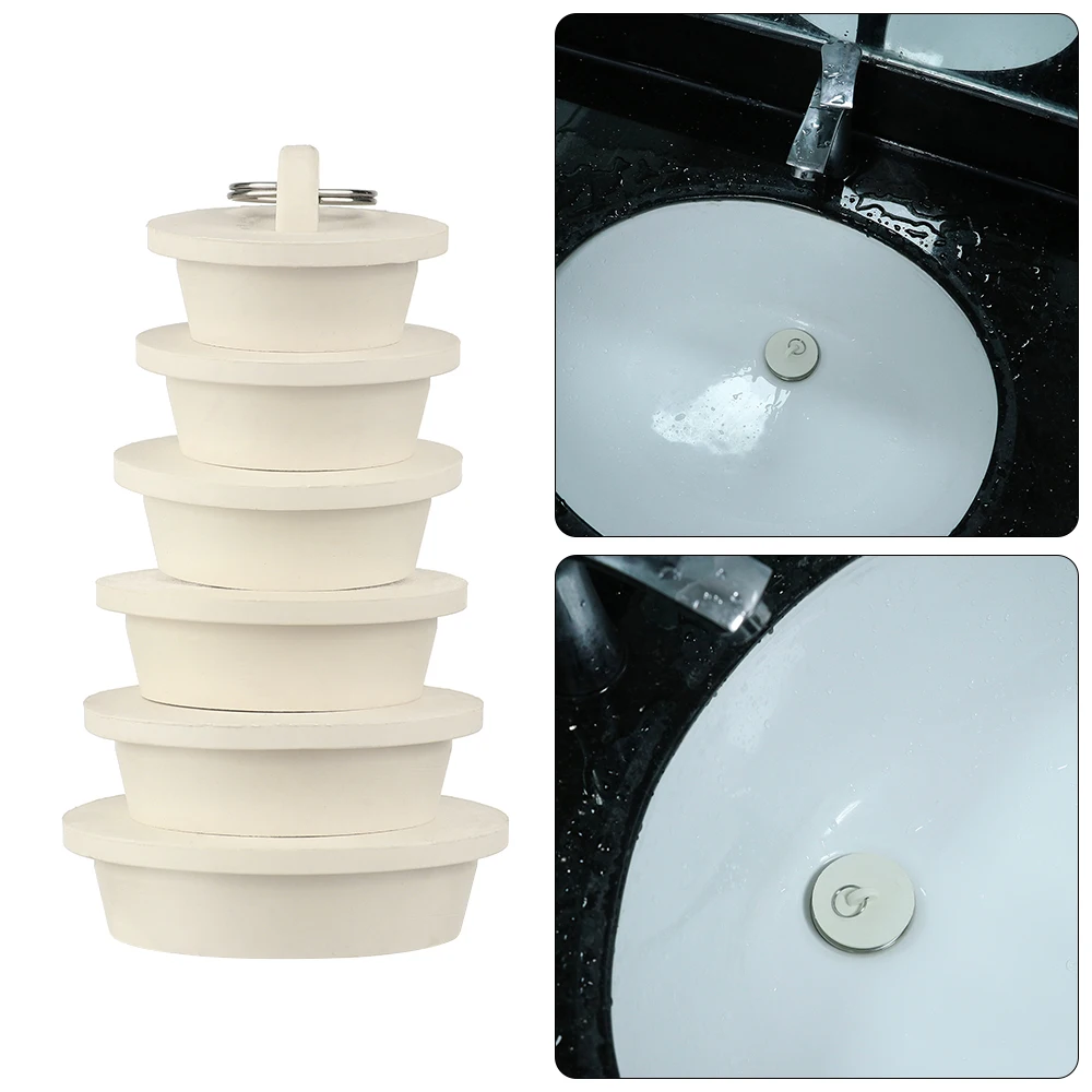 Rubber Leakage-Proof Drain Stopper Washroom Kitchen Bathtub