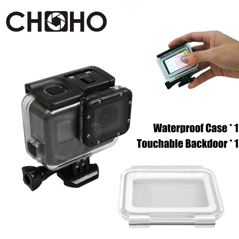 Аксессуары для Gopro 5 6 7 черный водонепроницаемый корпус дайвинга 45 м Защитная +